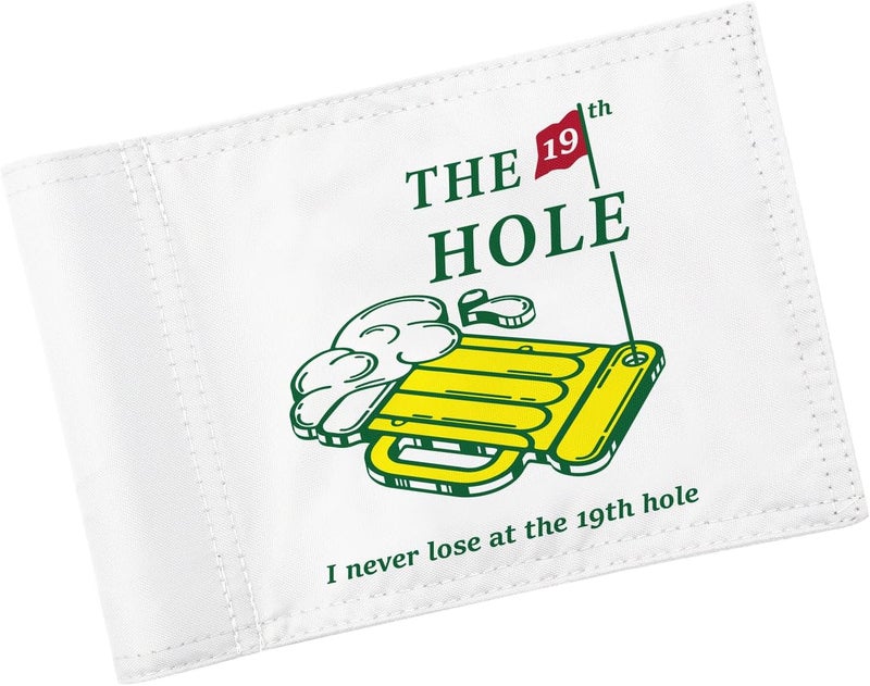 KINGTOP 19th Hole Golf Flag for Backyard Practice Putting Green, PGA Junior Standards, Double Sides 420D Nylon with Tube Insert, 6x8 Inch - Image 1